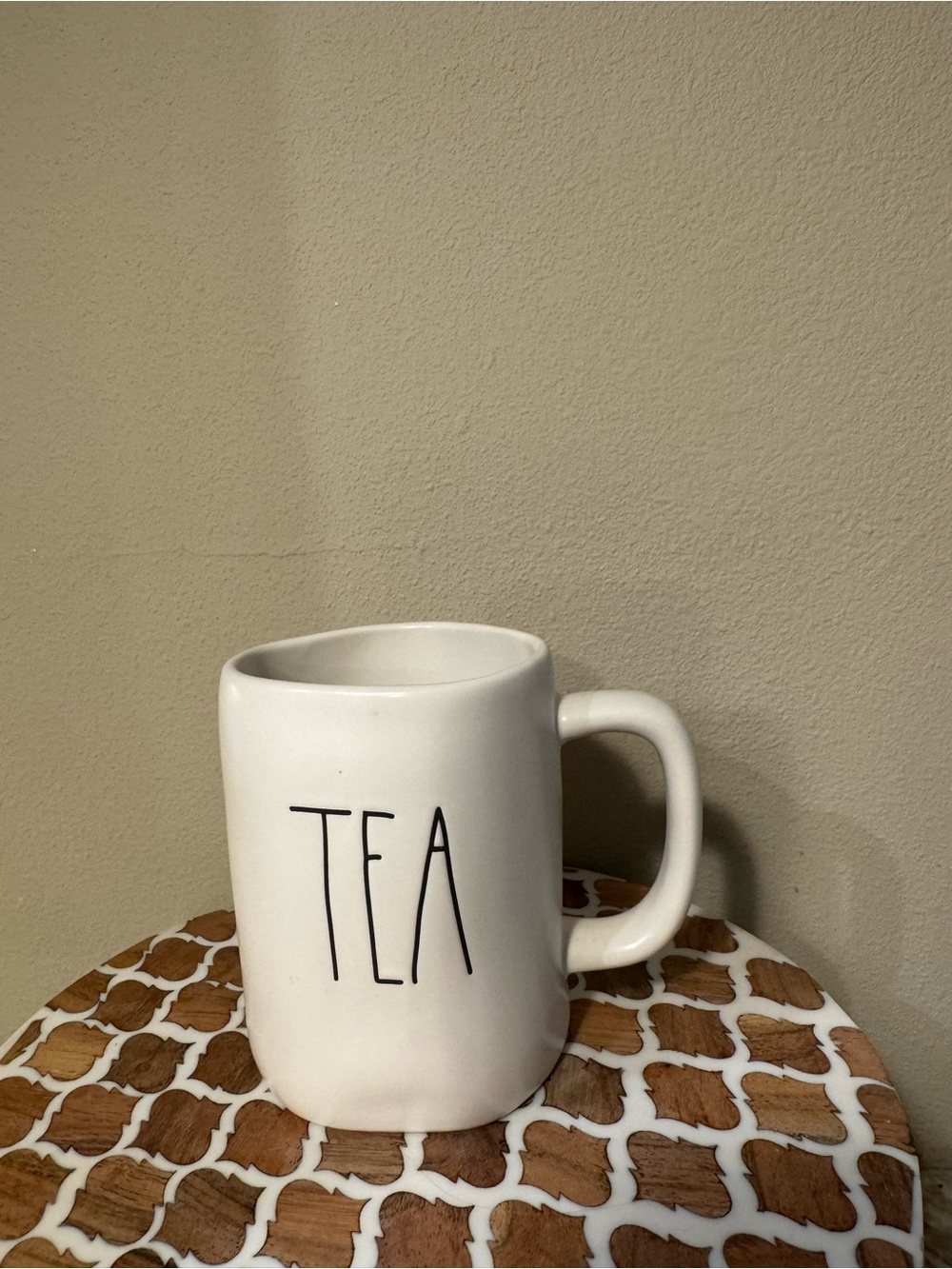 Rae Dunn White Ceramic "TEA" Mug